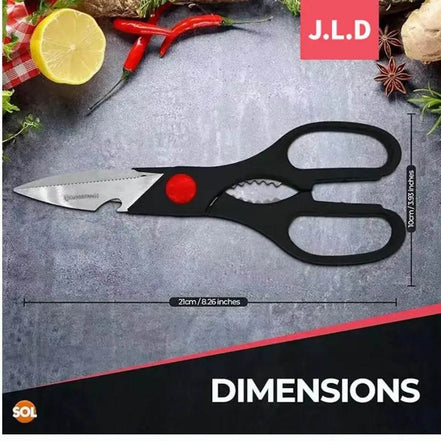 MLNshops Food Scissors with Nutcracker for Kitchen Use