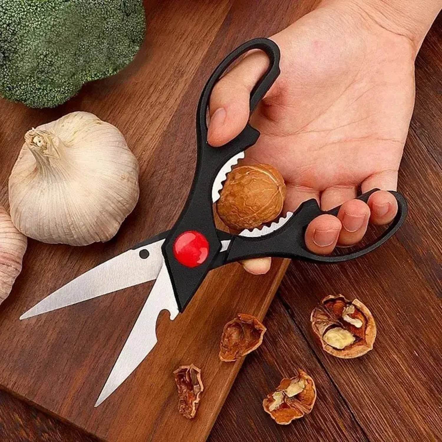 MLNshops Food Scissors with Nutcracker for Kitchen Use