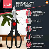 MLNshops Food Scissors with Nutcracker for Kitchen Use