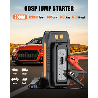 Jump Starter Portable for Up to 8.0L Gas or 6.0L Diesel Engines, 12V Car Jump Starter MLNshops]