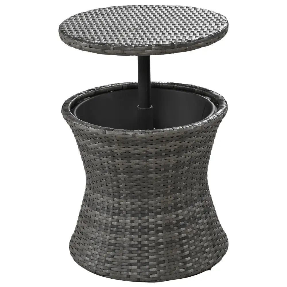 5 Pieces Patio Furniture Chair Sets, Patio Conversation Set With Wicker Cool Bar Table, Ottomans. MLNshops]