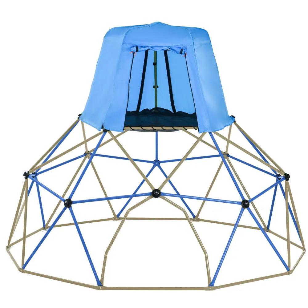 Kids Climbing Dome with Canopy and Playmat - 10 ft Jungle Gym Geometric Playground Dome Climber Play Center, Rust & UV Resistant MLNshops]