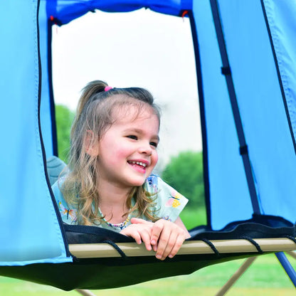 Kids Climbing Dome with Canopy and Playmat - 10 ft Jungle Gym Geometric Playground Dome Climber Play Center, Rust & UV Resistant MLNshops]