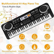 MLNshops Kids Electric Music Keyboard Piano - 61 Keys