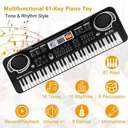 MLNshops Kids Electric Music Keyboard Piano - 61 Keys