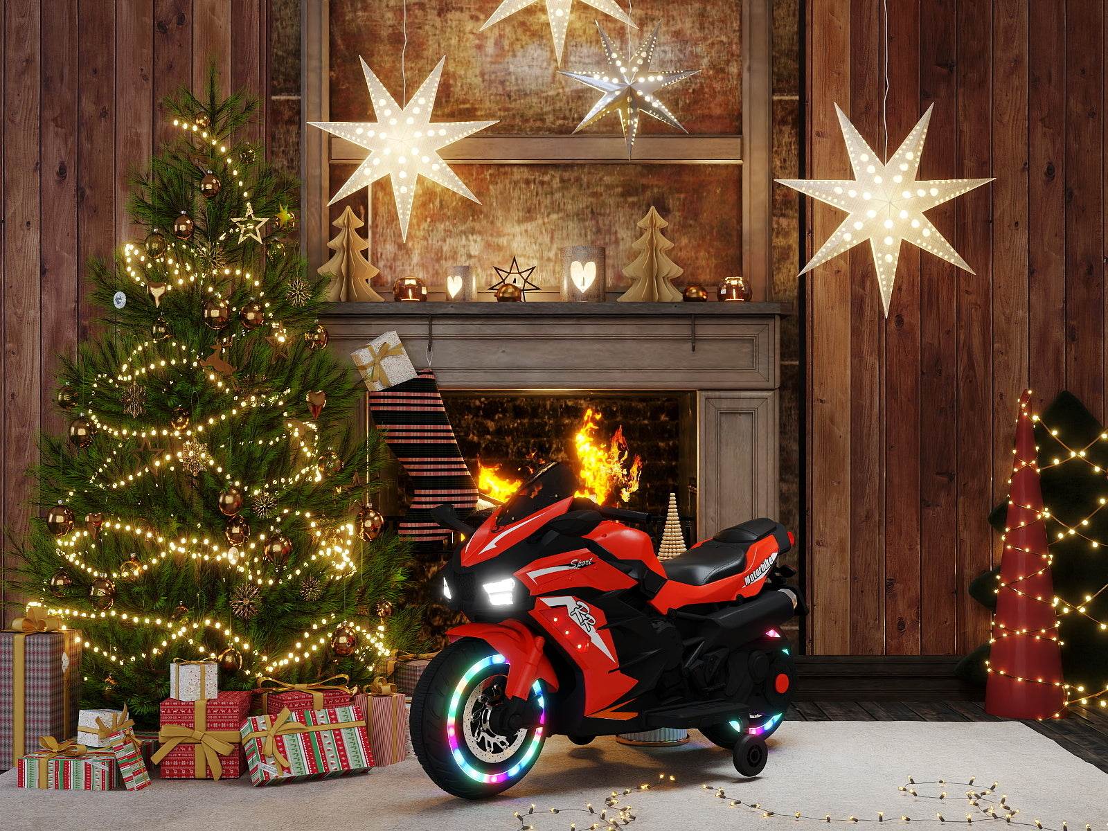 mlnshops Kids Toy Motorcycle with Lights - Electric Bike