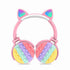 Kids Wireless Headset with Fun Pop Design - MLNshops Pink - Cat