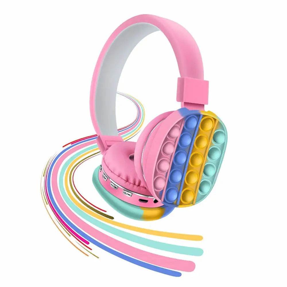 Kids Wireless Headset with Fun Pop Design - MLNshops Pink