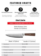 MLNshops Meat and Fish Slicing Knife for Precision Cutting