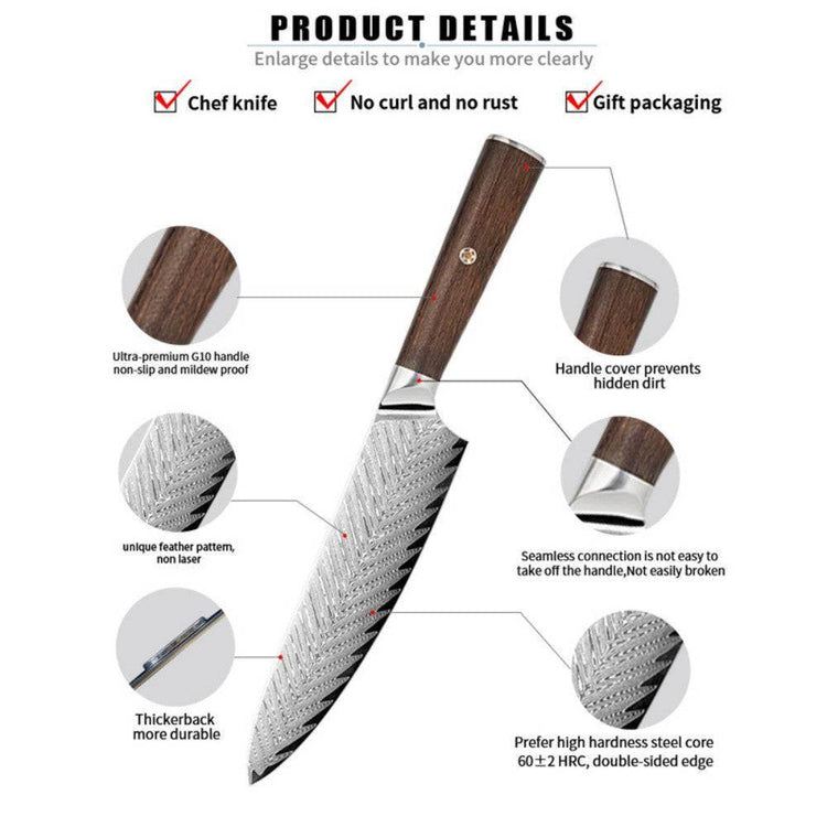 MLNshops Meat and Fish Slicing Knife for Precision Cutting