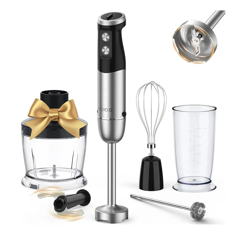 KOIOS Immersion Blender Handheld 1000W , Multipurpose 5-in-1 Hand Blender, Full Copper Motor, 12-Speeds. MLNshops]