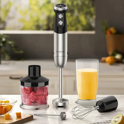 KOIOS Immersion Blender Handheld 1000W , Multipurpose 5-in-1 Hand Blender, Full Copper Motor, 12-Speeds. MLNshops]