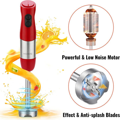 KOIOS Immersion Blender, Upgraded 5-in-1 Handheld Blender 1000W 12 Speed with Turbo Mode, Stick Blender MLNshops]