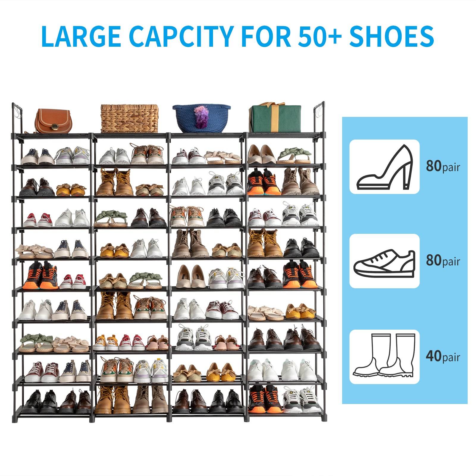 MLNshops Large Capacity Shoe Shelf for Organized Storage