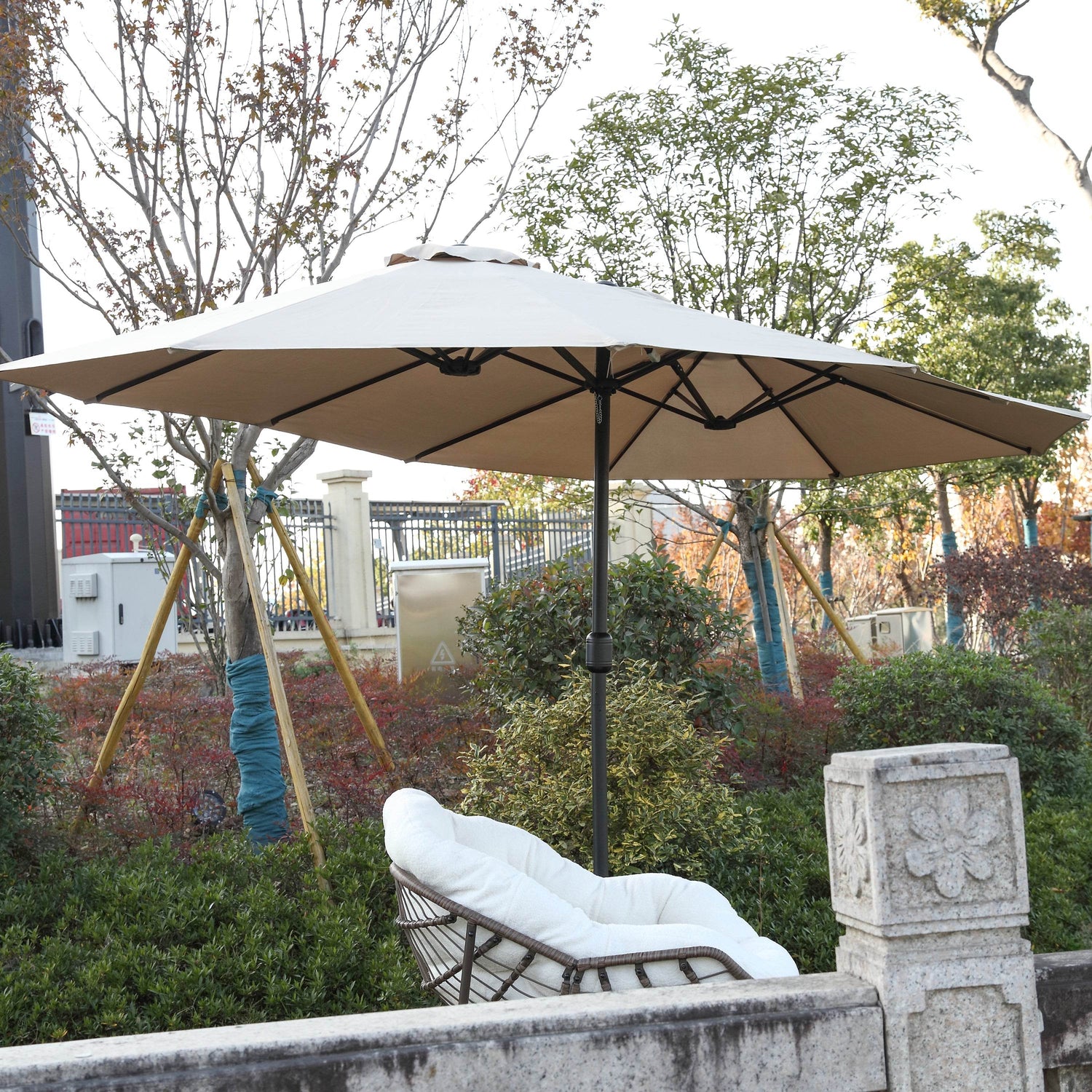 MLNshops Large Double Sided Patio Umbrella Outdoor Shade