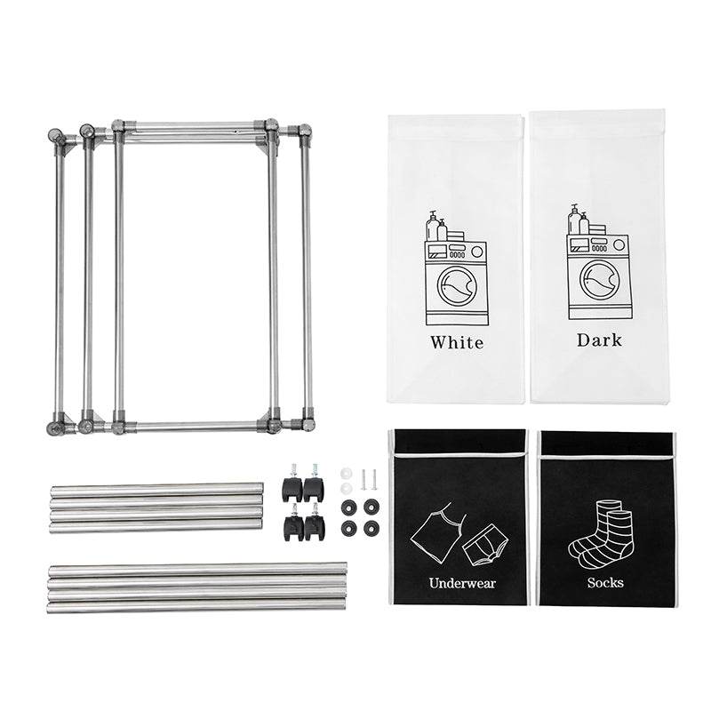 MLNshops Laundry Basket with Removable Bags - 4 Compartments