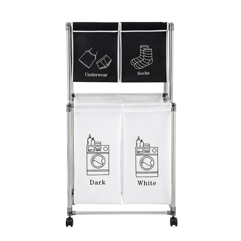 MLNshops Laundry Basket with Removable Bags - 4 Compartments