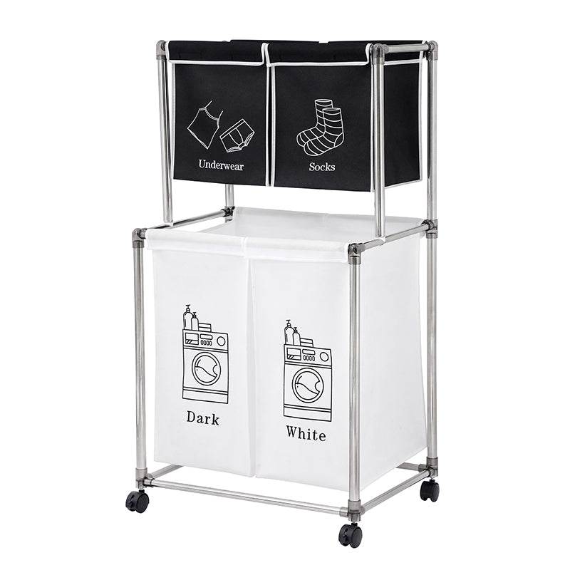 MLNshops Laundry Basket with Removable Bags - 4 Compartments