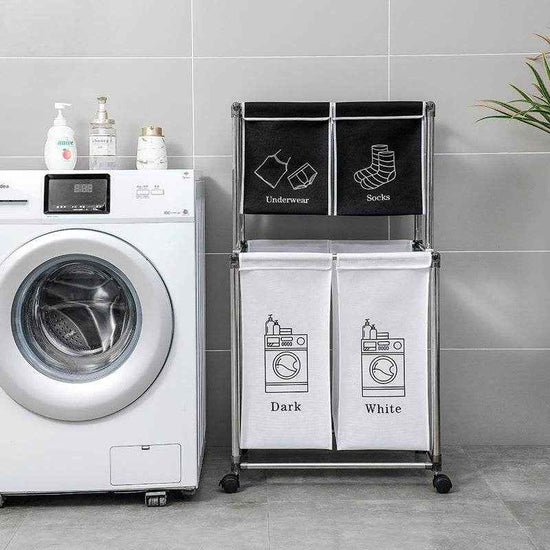 MLNshops Laundry Basket with Removable Bags - 4 Compartments Default