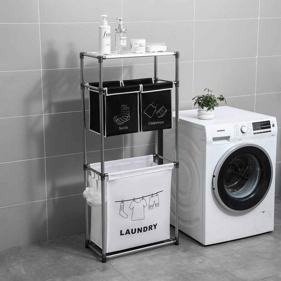 MLNshops Laundry Sorter with Removable Bags & Shelf Default