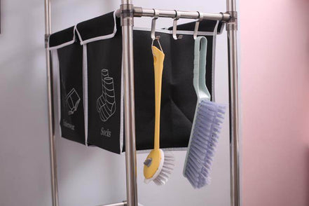 MLNshops Laundry Sorter with Removable Bags & Shelf