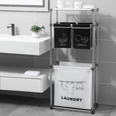 MLNshops Laundry Sorter with Removable Bags & Shelf