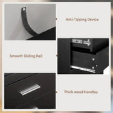 MLNshops LED Dresser with USB Ports and Tempered Glass