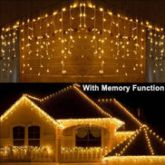 MLNshops LED Icicle Curtain Lights for Holiday Decor