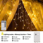 MLNshops LED Icicle Curtain Lights for Holiday Decor