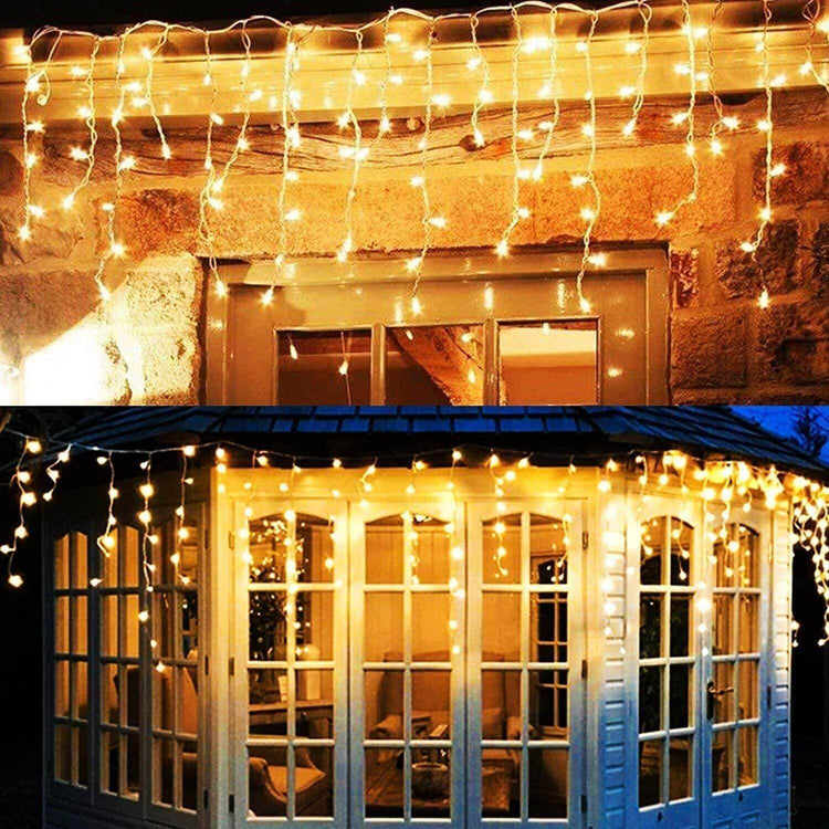 MLNshops LED Icicle Curtain Lights for Holiday Decor