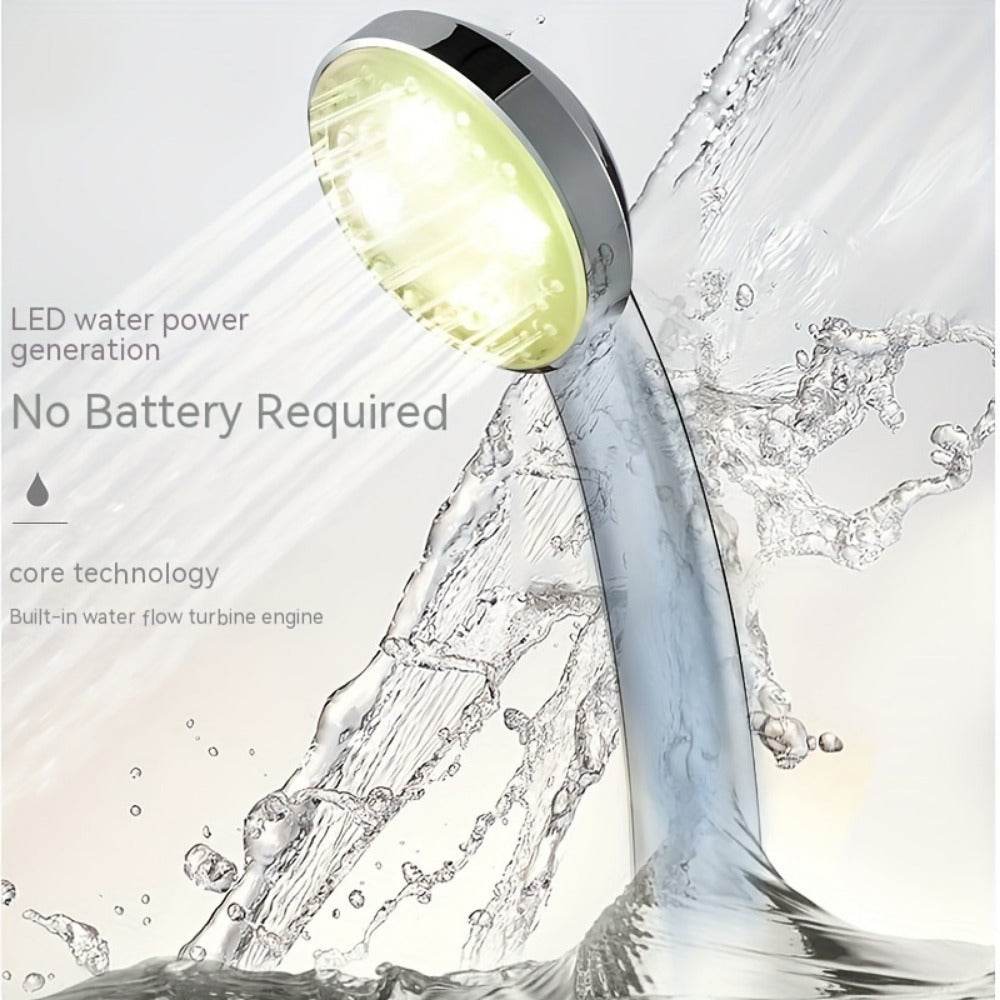 mlnshops LED Shower Head with 7-Color Hydro Power