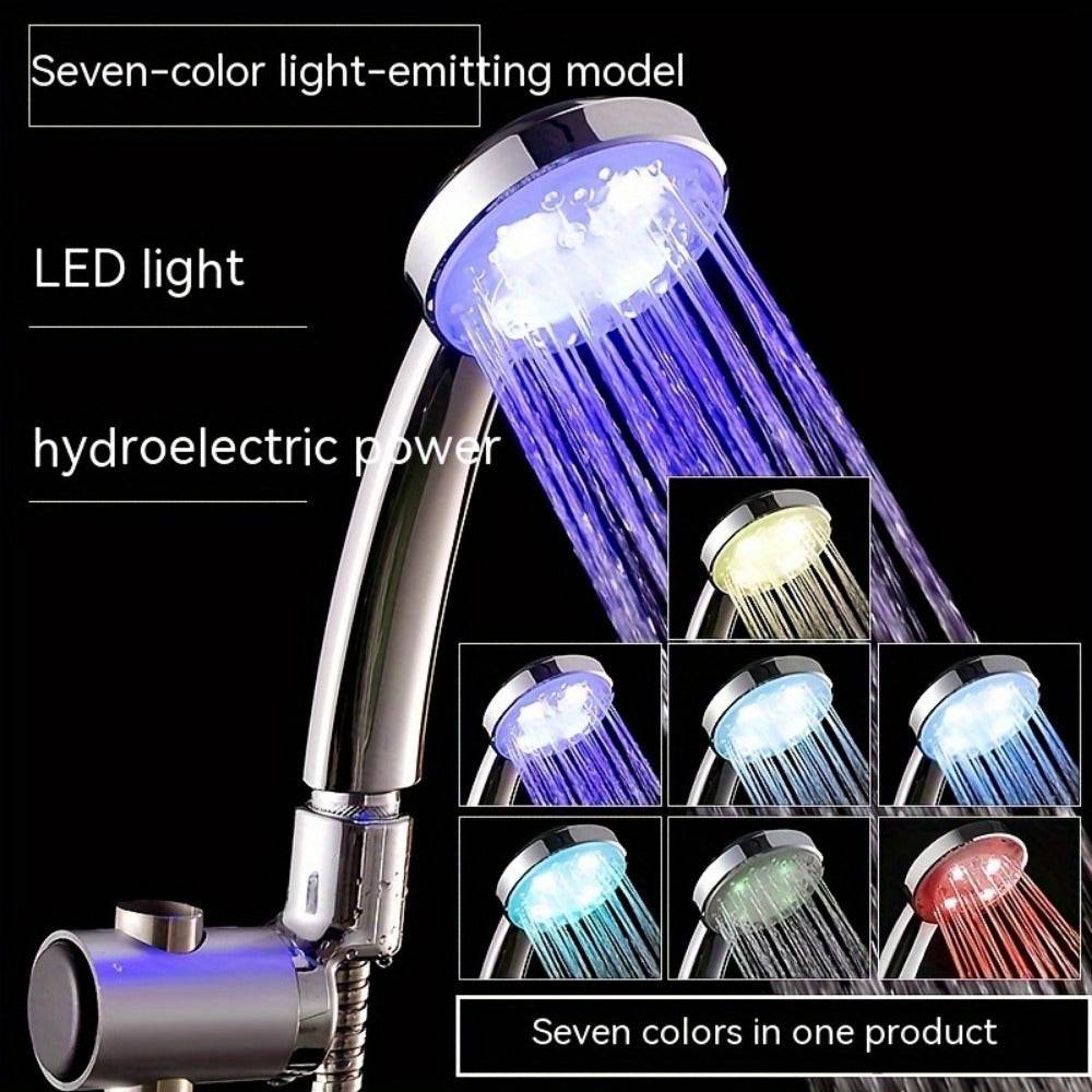 mlnshops LED Shower Head with 7-Color Hydro Power Default Title