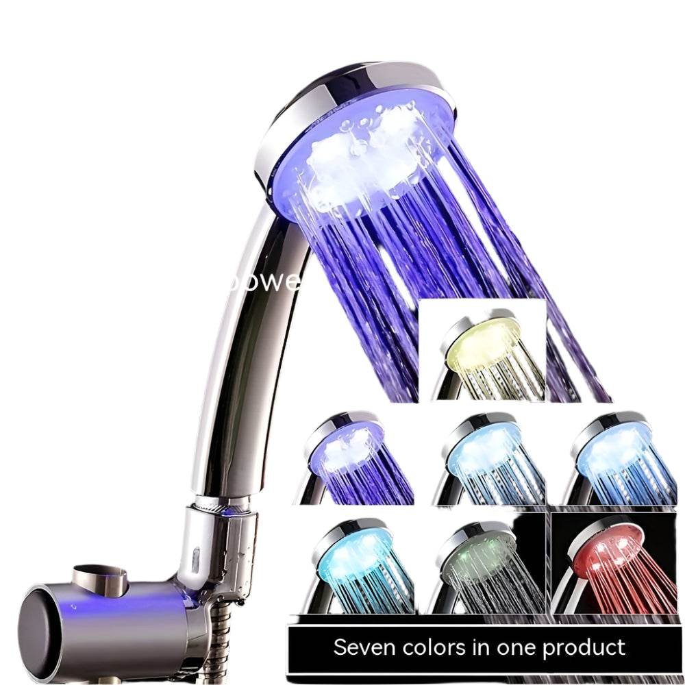 mlnshops LED Shower Head with 7-Color Hydro Power