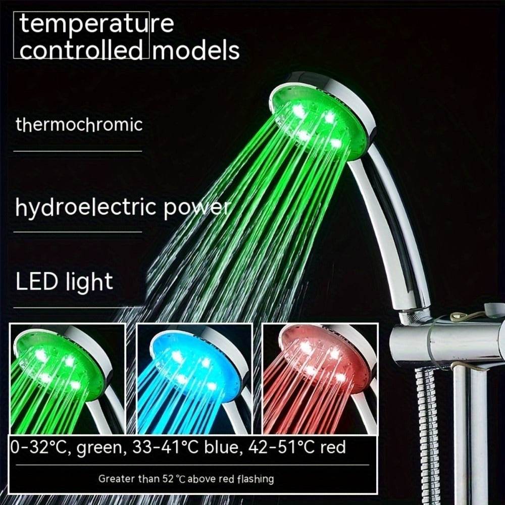 mlnshops LED Shower Head with 7-Color Hydro Power