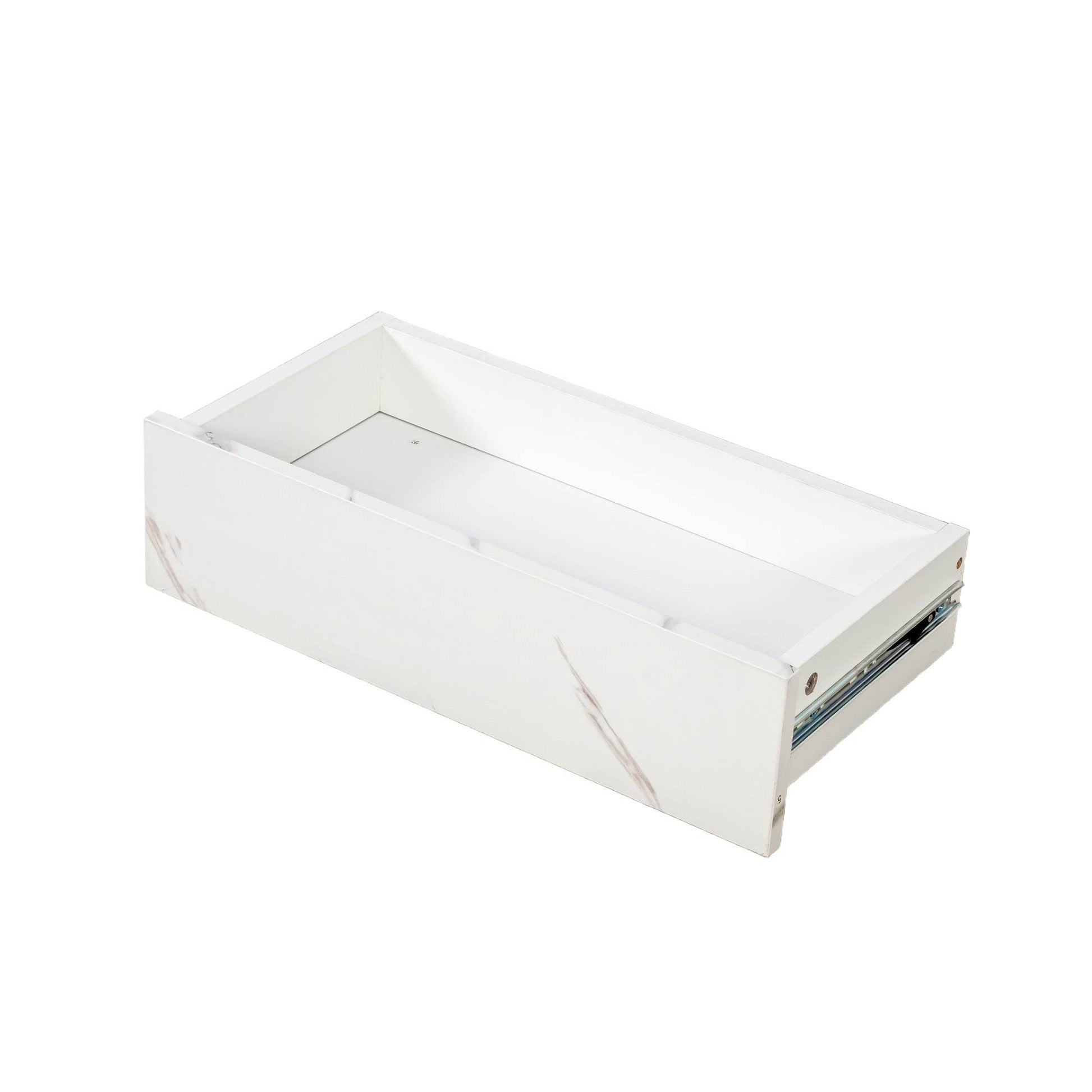 MLNshops white marble drawer component for LED sofa table with storage