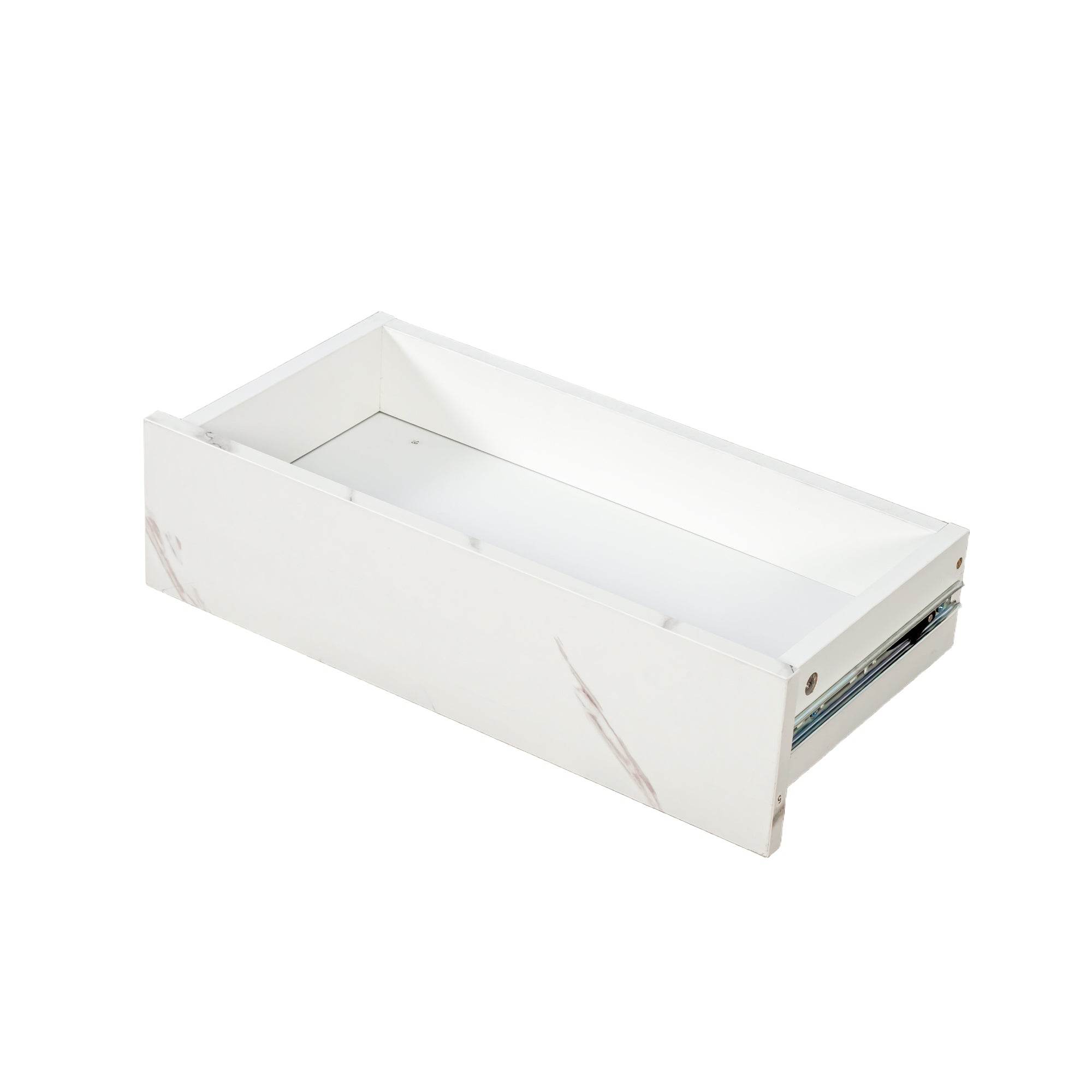 MLNshops LED Sofa Table with Storage - Modern Marble Design