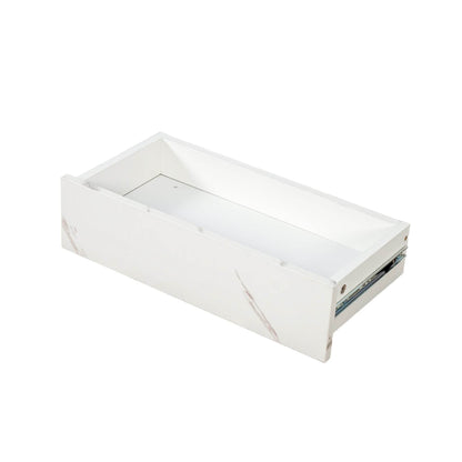 MLNshops white marble drawer component for LED sofa table with storage