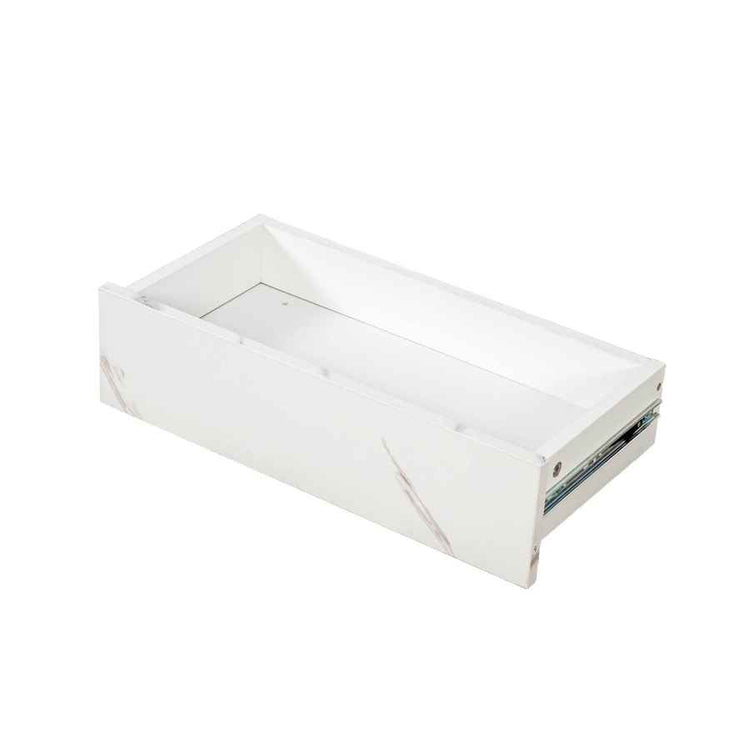 MLNshops LED Sofa Table with Storage - Modern Marble Design