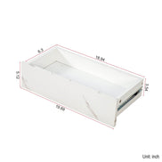 MLNshops LED Sofa Table with Storage - Modern Marble Design