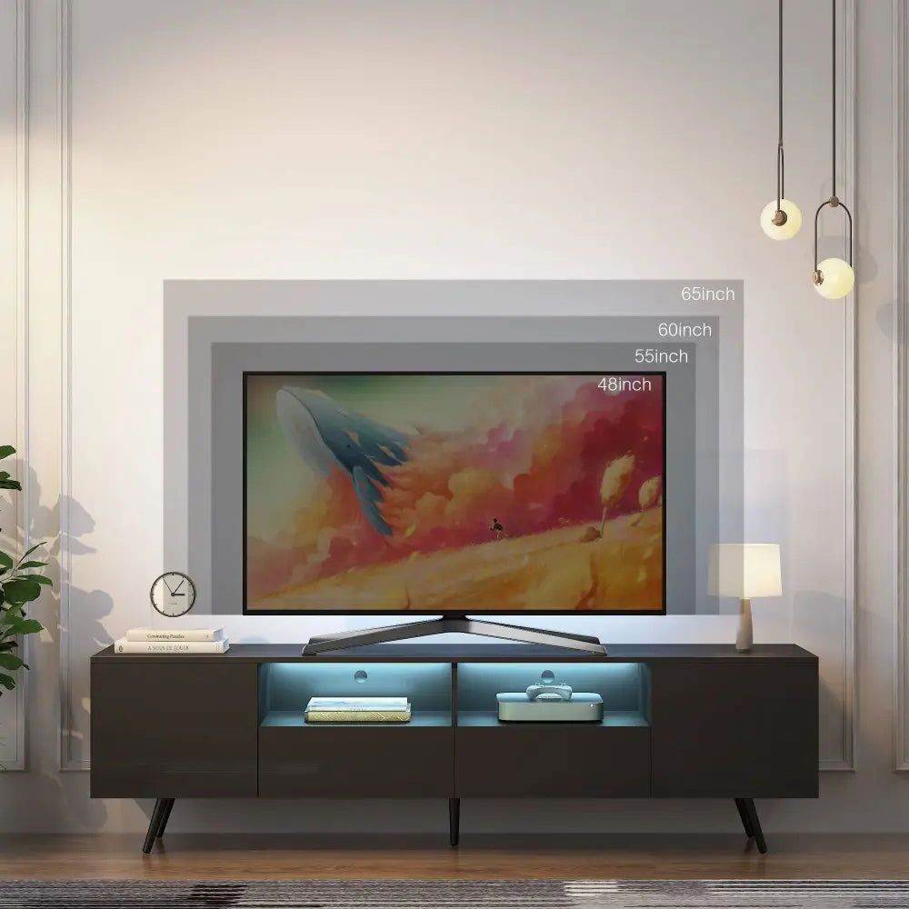 MLNshops LED TV Stand with Remote - Modern Design
