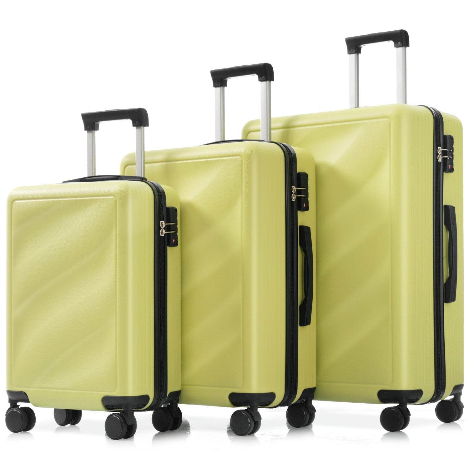 MLNshops Lightweight Luggage Set 3 Piece Travel Suitcase Default