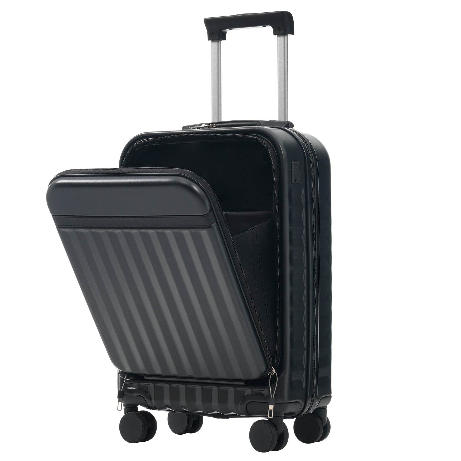 MLNshops Travel Set: carry on suitcase with charging port