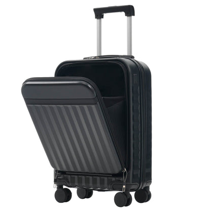 MLNshops Travel Set: carry on suitcase with charging port