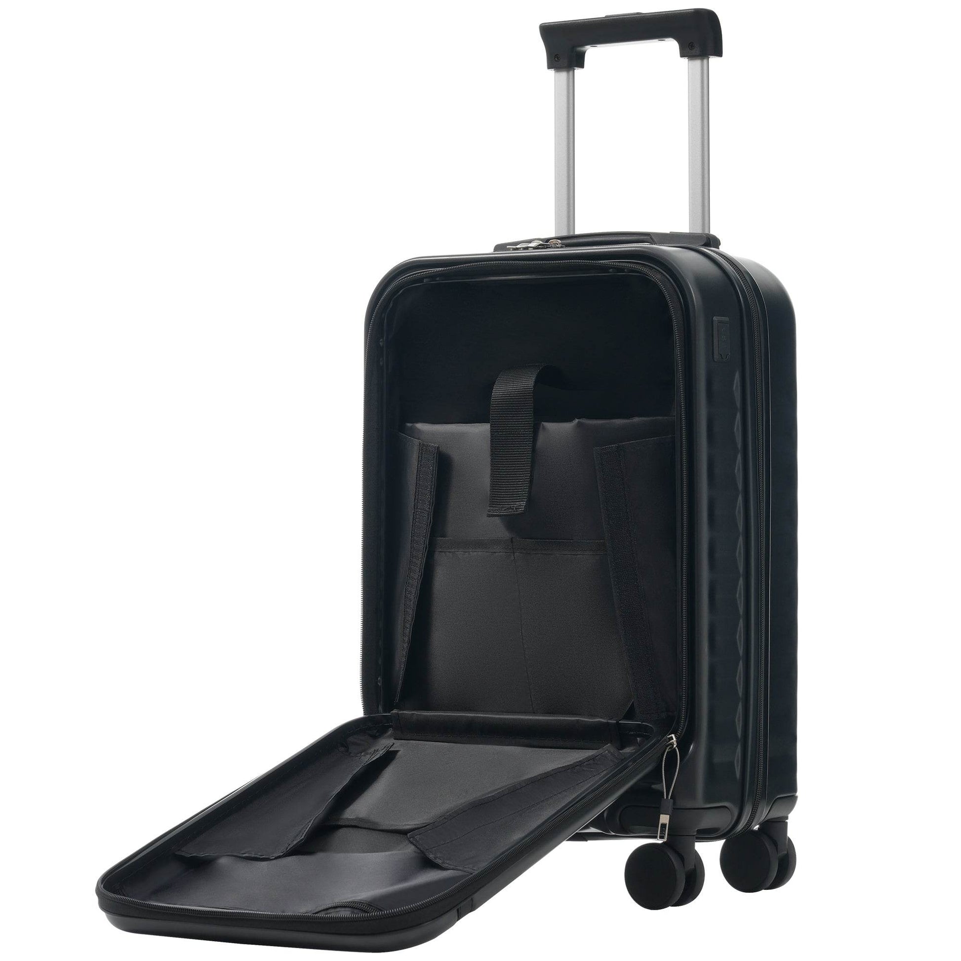 MLNshops Travel Set: carry on suitcase with charging port