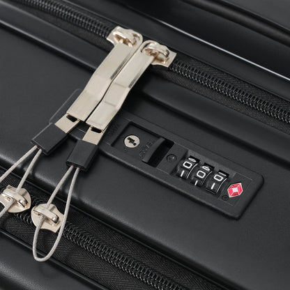 MLNshops Travel Set: carry on suitcase with charging port