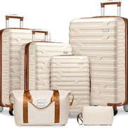 MLNshops 6 Piece Luggage Set with Duffel Bags - Durable Travel Suitcases Default