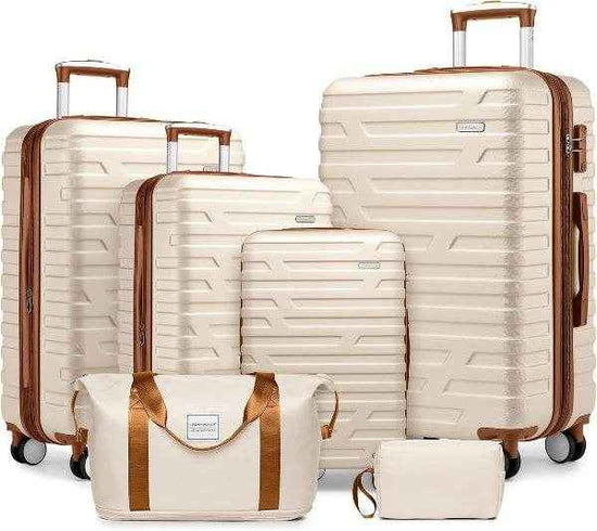 MLNshops 6 Piece Luggage Set with Duffel Bags - Durable Travel Suitcases Default