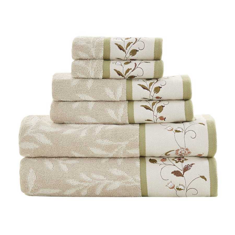 MLNshops Luxury 6 Piece Towel Set Cotton - Soft & Absorbent
