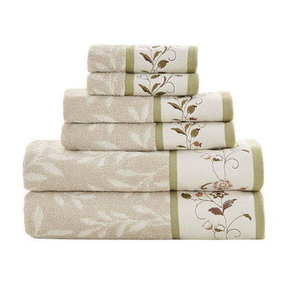 MLNshops Luxury 6 Piece Towel Set Cotton - Soft & Absorbent
