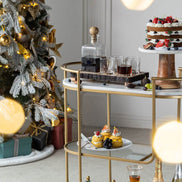 MLNshops Alaine Mango Wood Bar Set with Glasses